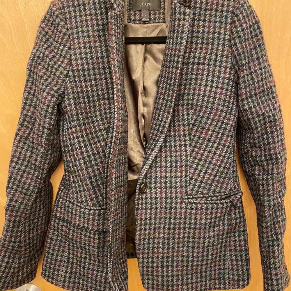 J Crew Houndstooth Blazer Sz 4